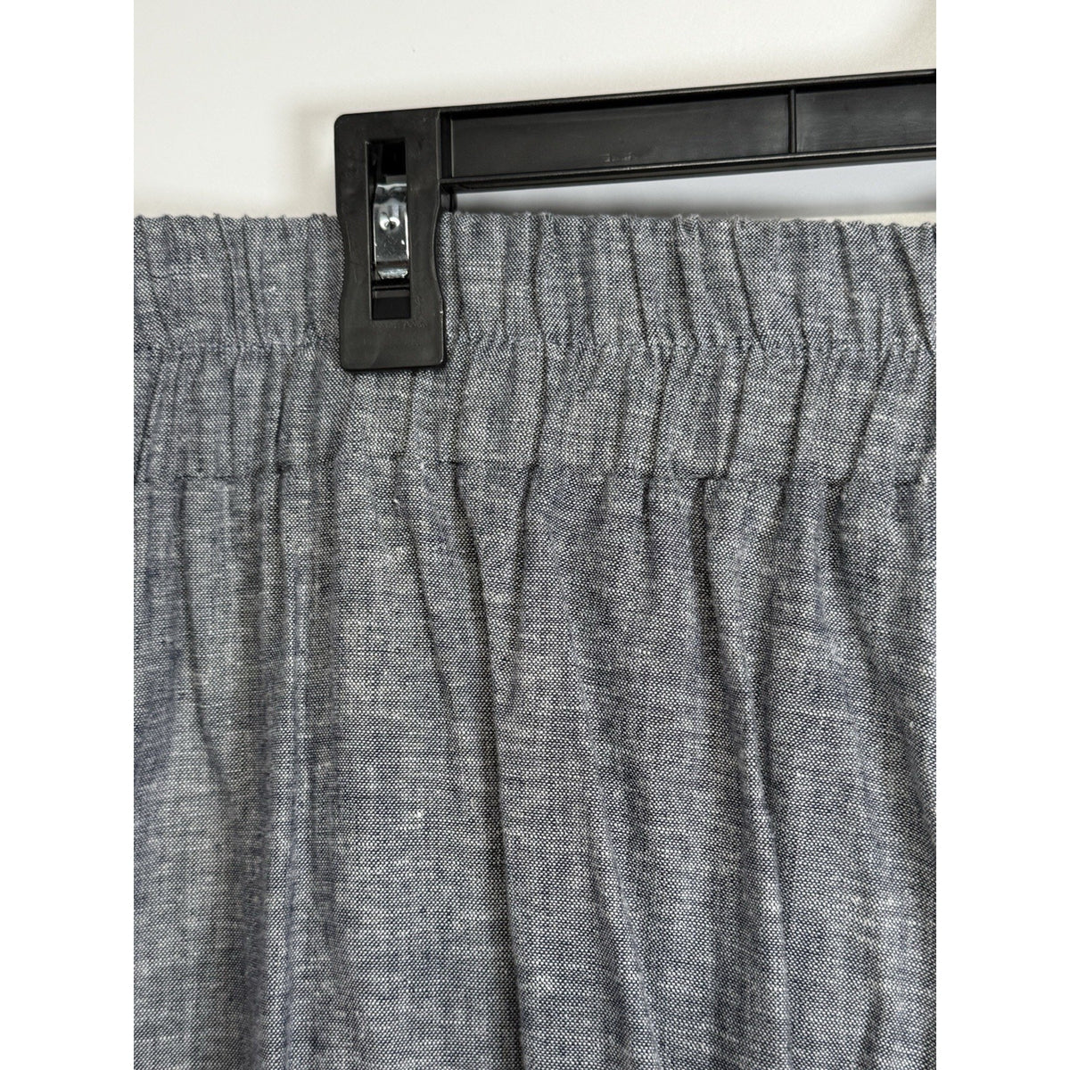 Zac & Rachel Women’s 2X Gray Linen Blend Pull On Pants Elastic Waist
