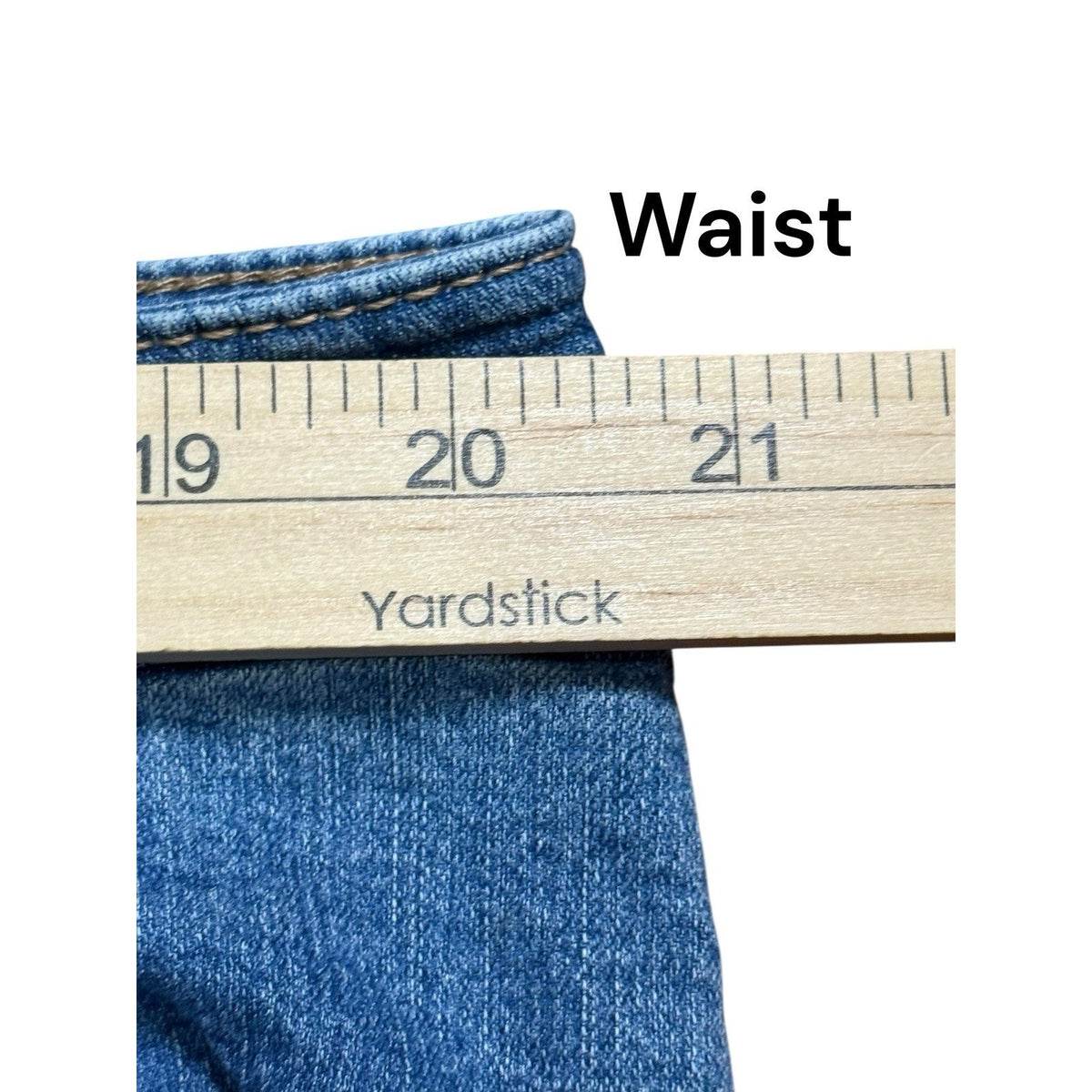 Woman Within Capri Crop Pants Women’s 20W Blue Denim Zipper/Button Closure