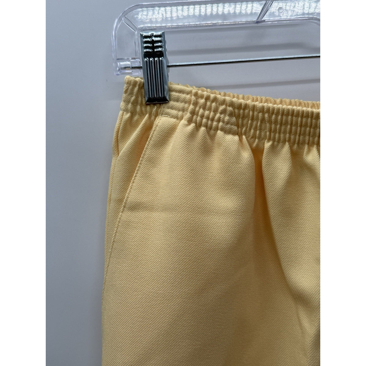 Alfred Dunner Yellow Dress Pants Women Sz 10 Petite Elastic Waist Pull On Pocket