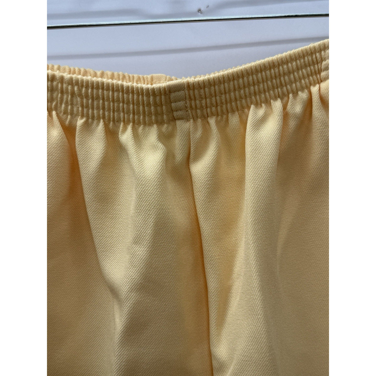 Alfred Dunner Yellow Dress Pants Women Sz 10 Petite Elastic Waist Pull On Pocket