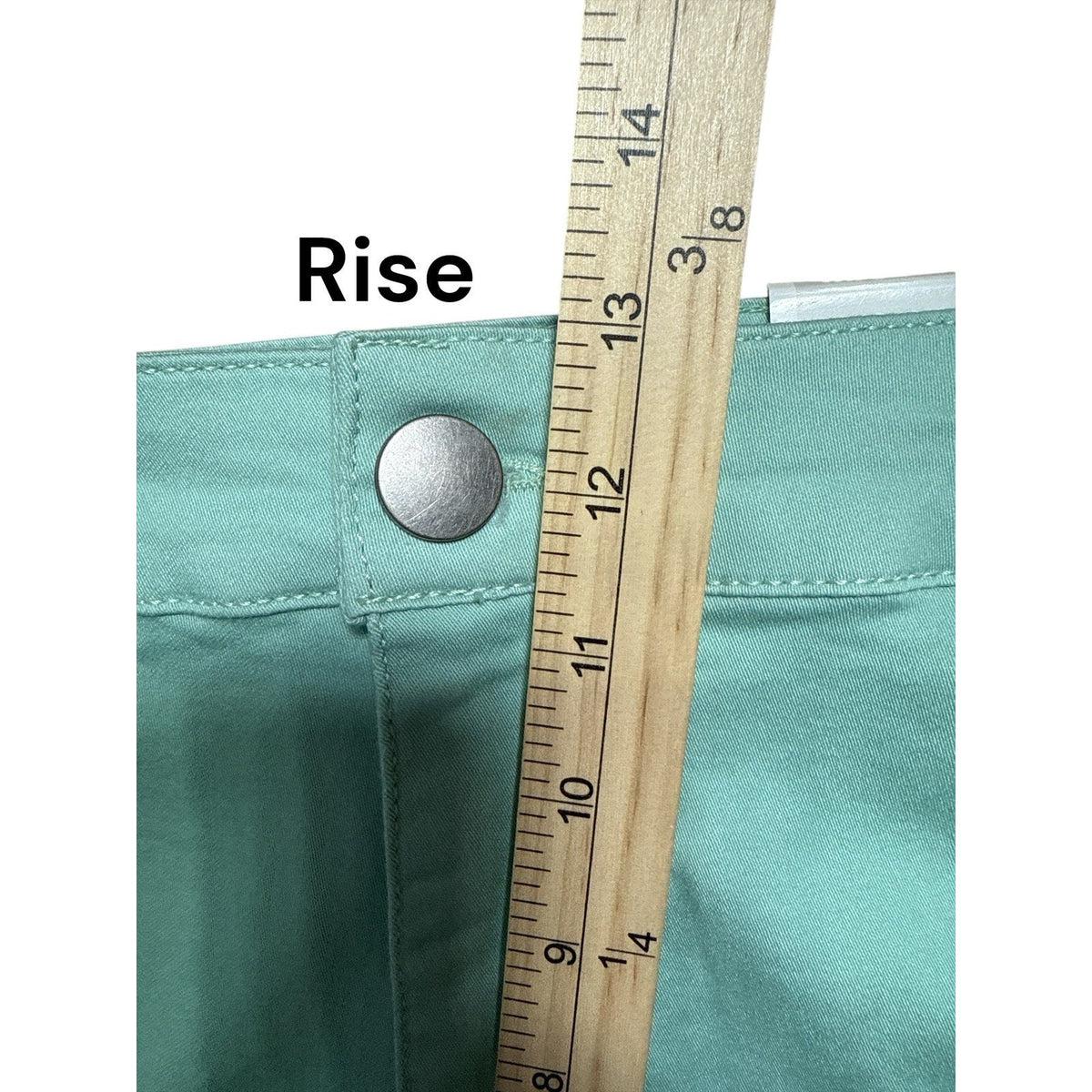 CJ Banks Women’s 24W Aqua Ankle Pants High Rise Relaxed Fit Cotton Stretch NWOT