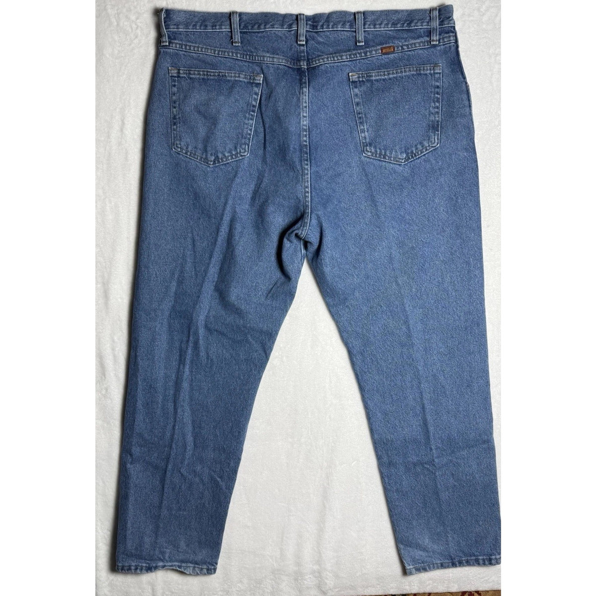 Rustler Men’s Jeans 42x30 Blue Straight Leg 100% Cotton Made in Mexico Denim