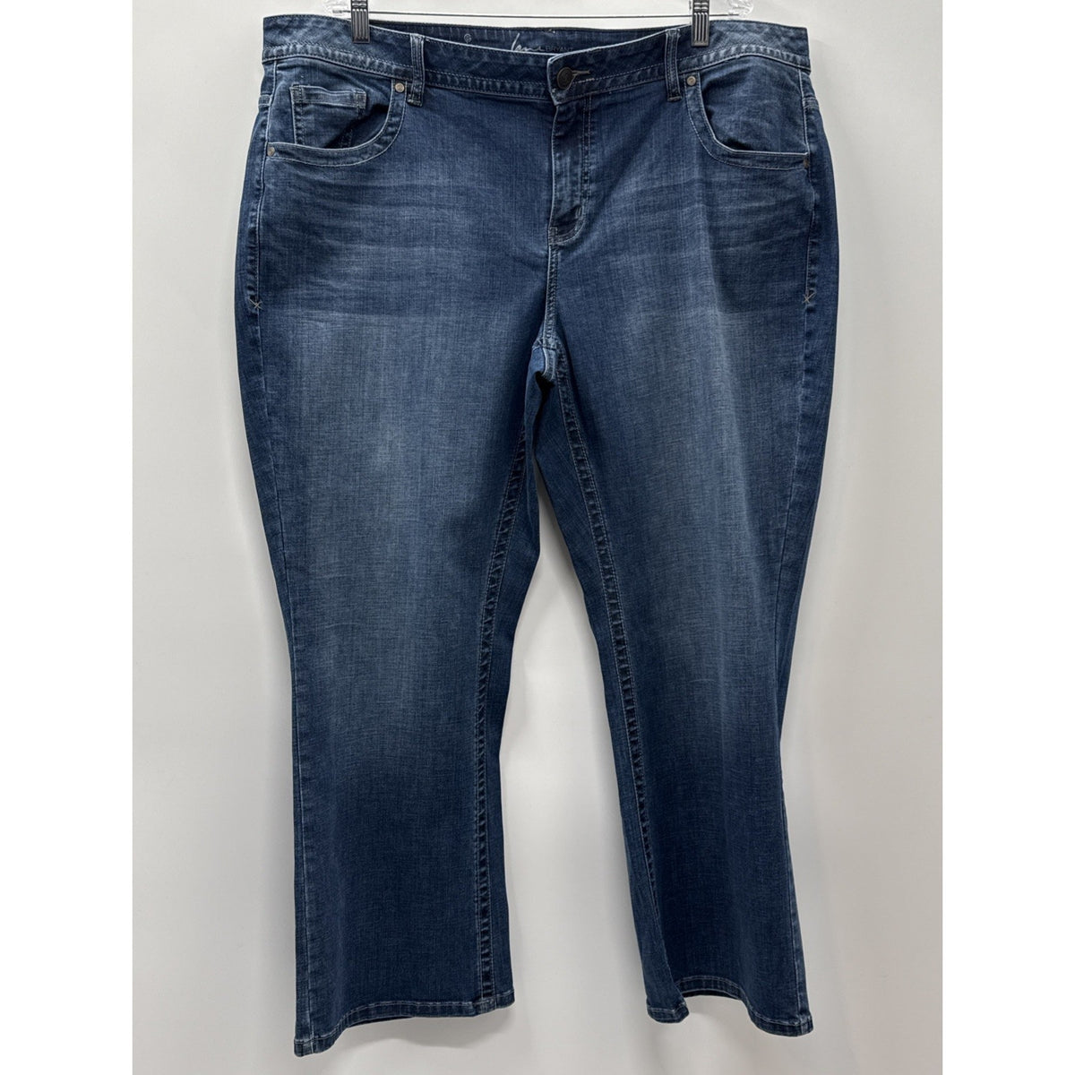 Lane Bryant Women's Genius Fit Boot Cut Jeans Size 24 Short 5 Pocket Casual