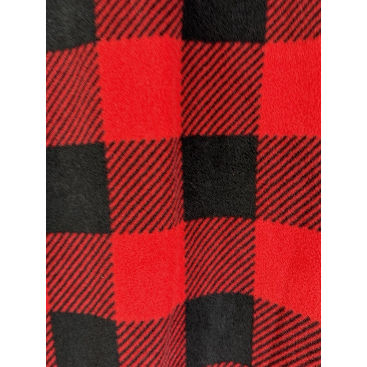 Lands End Women's L Buffalo Plaid Fleece 1/4 Zip Pullover Red Black NWT Flawed