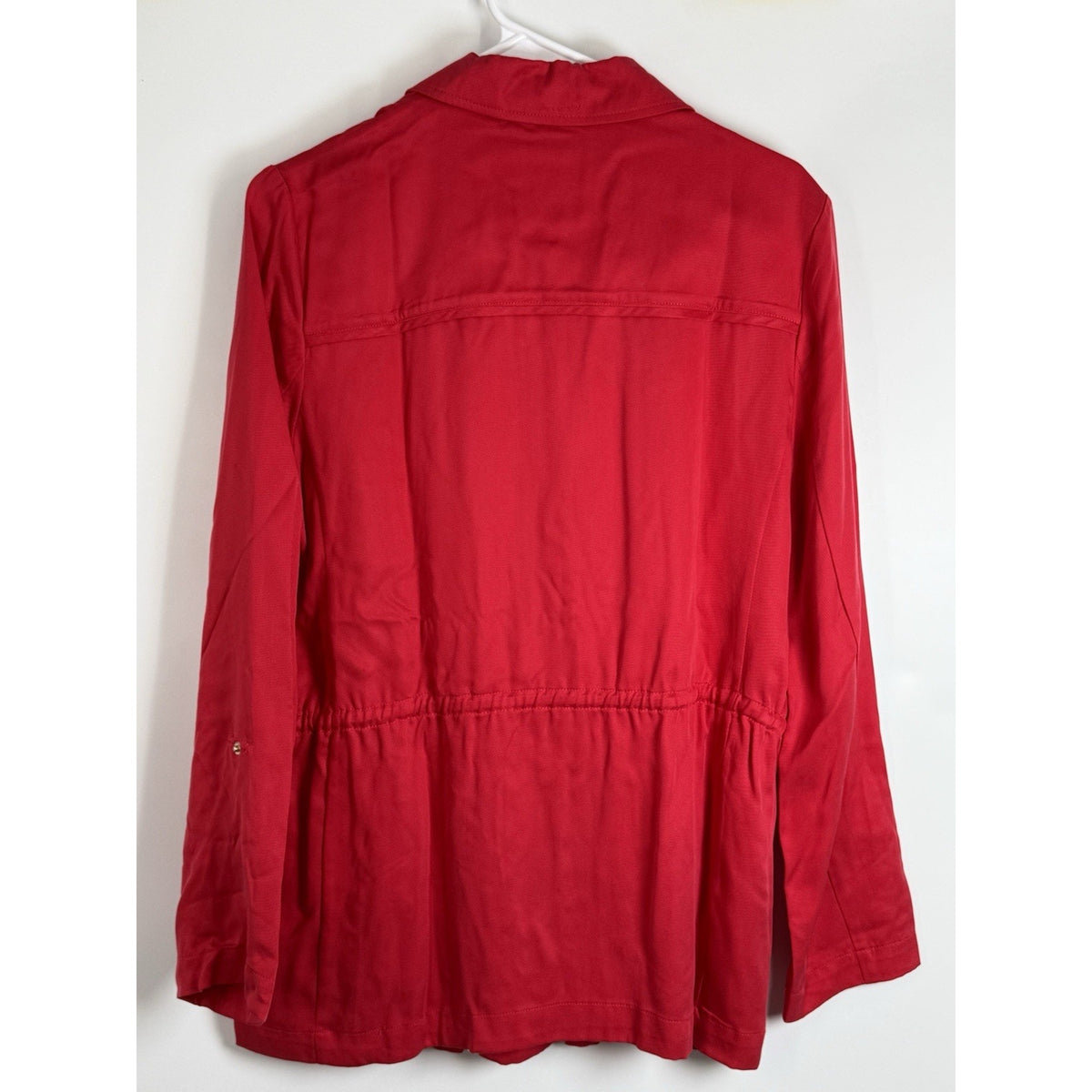 Peck & Peck Red Zip Front Utility Jacket Size Medium Women’s Great Condition