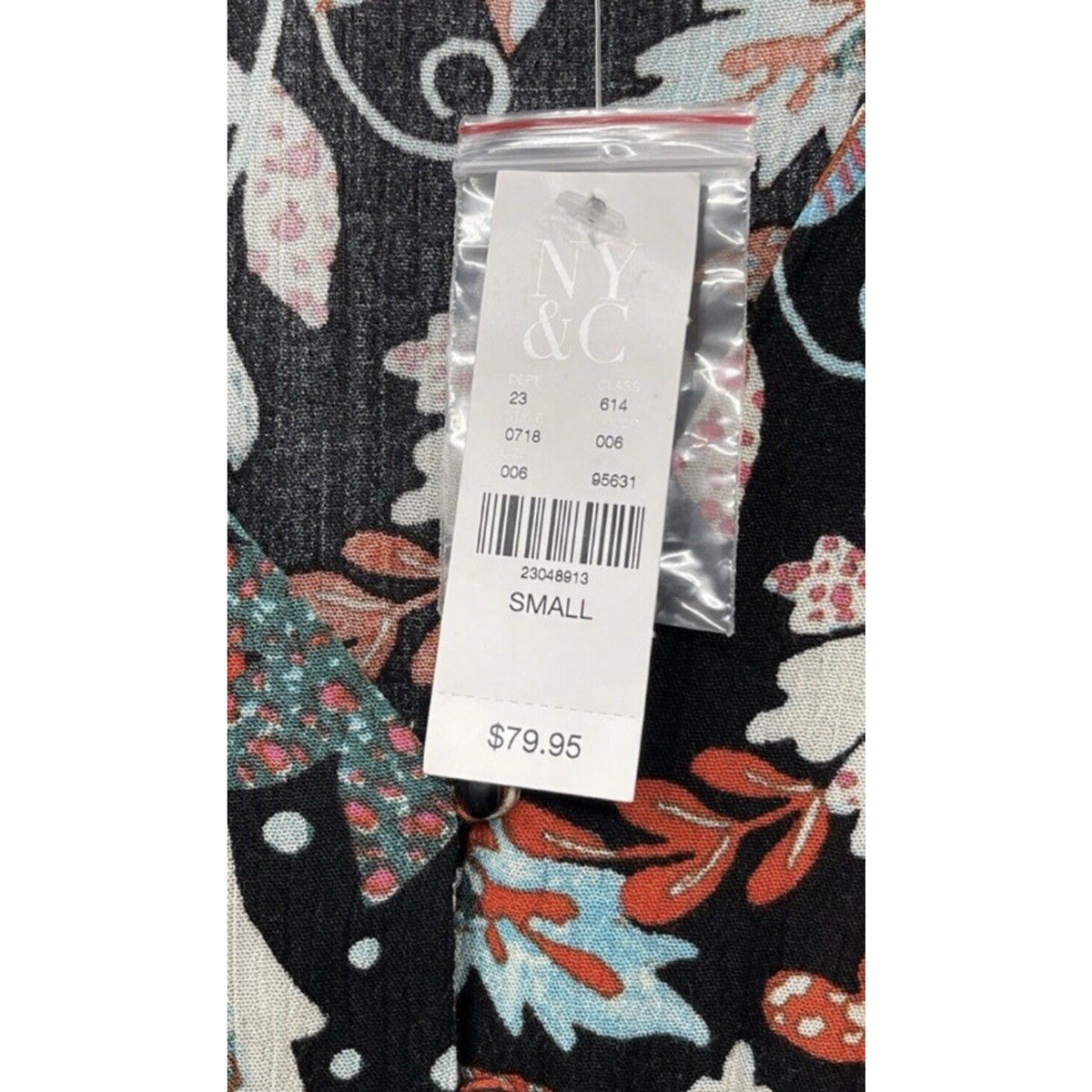 New York & Company Women Black Maxi Dress W/Floral Print Size Small Long Sleeve