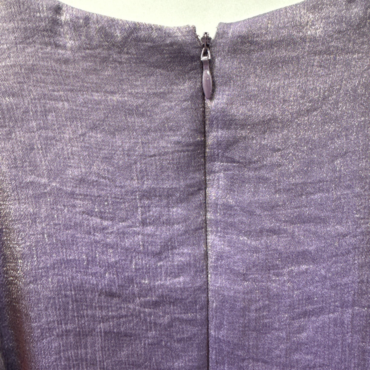 London Times Purple Rosette Shift Dress Size 10 Sleeveless Back Zip Lined