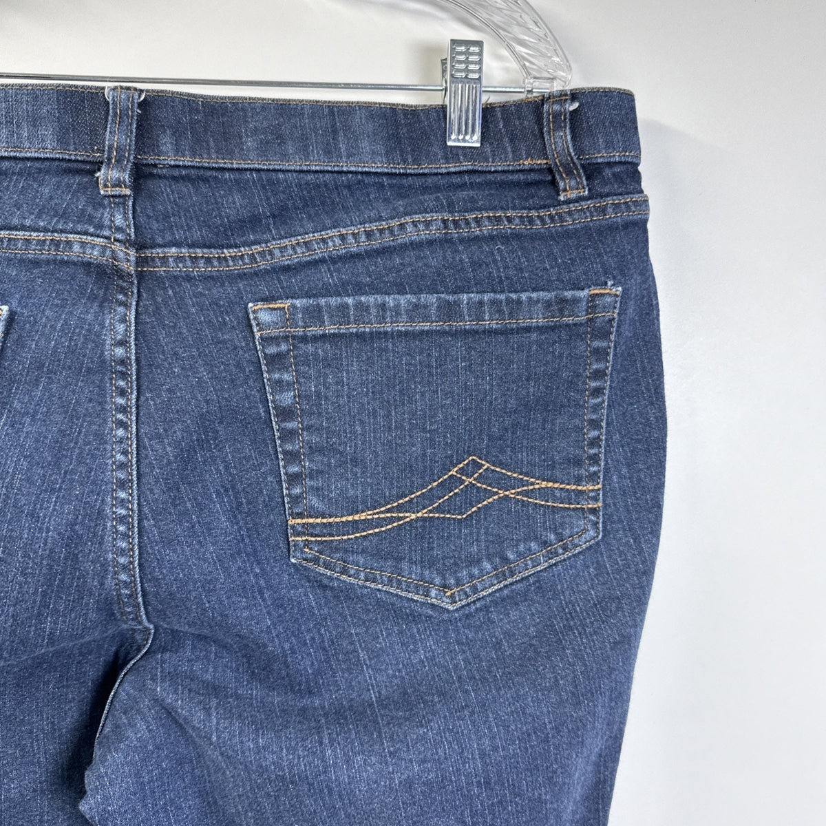 D& Co denim + company Crop Jeans Womens Size 18WP 5 pocket Zip button closure