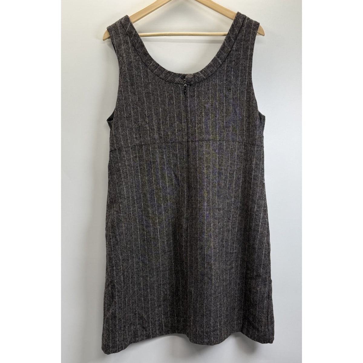 Old Navy Wool Blend Pinstripe Jumper Dress Women 14 Dark Academia Lagenlook