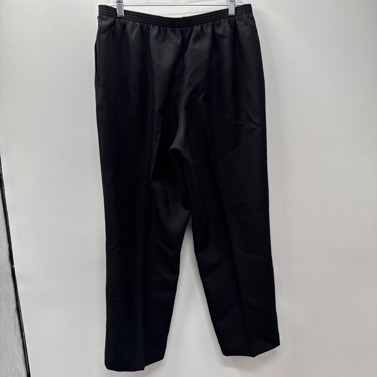 Alfred Dunner Women's Black Stretchy Pull-On Pants w/ 2 Side Pockets Size 14