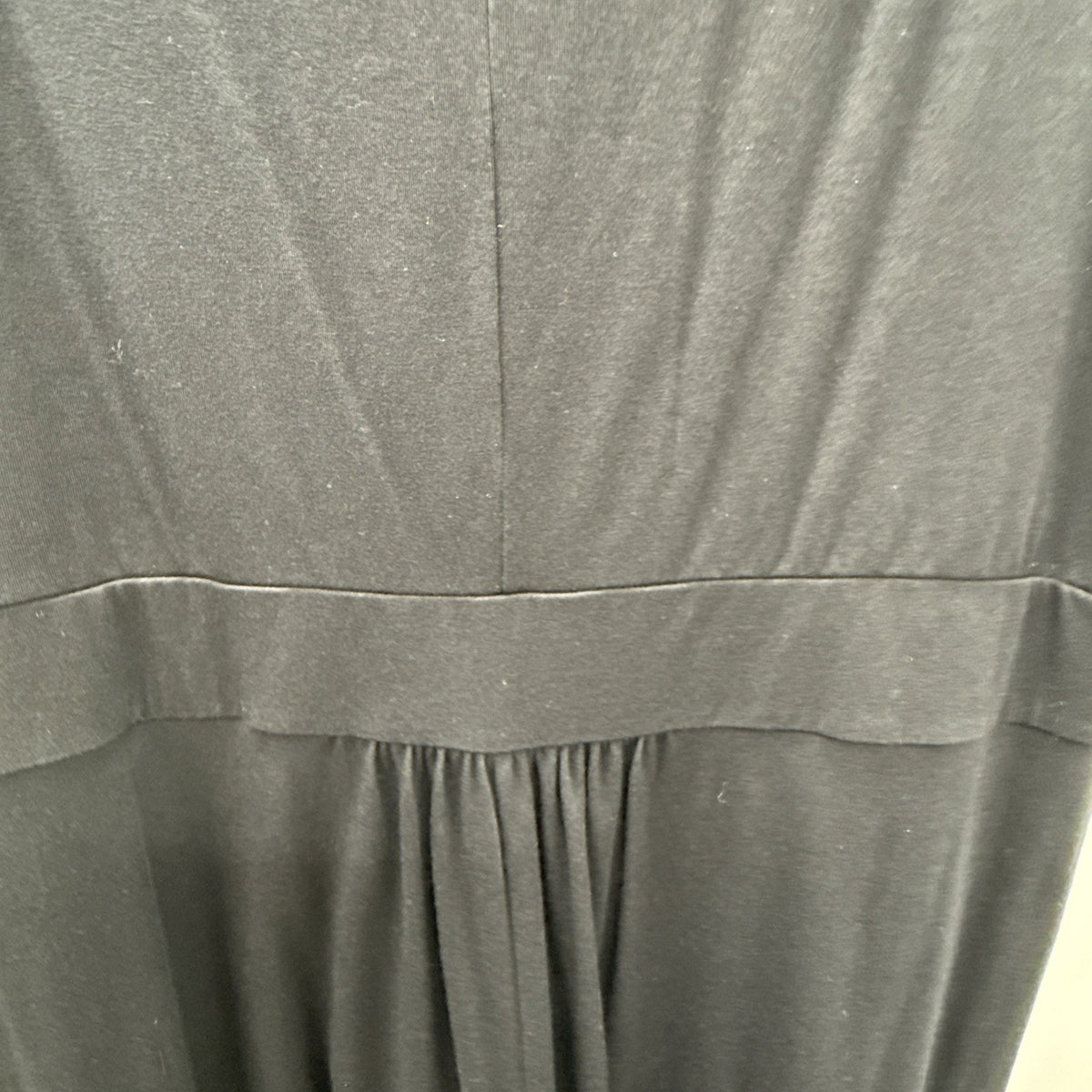 Lands’ End Plus Size 2X Faux Wrap Knit Dress Black Casual Sleeveless