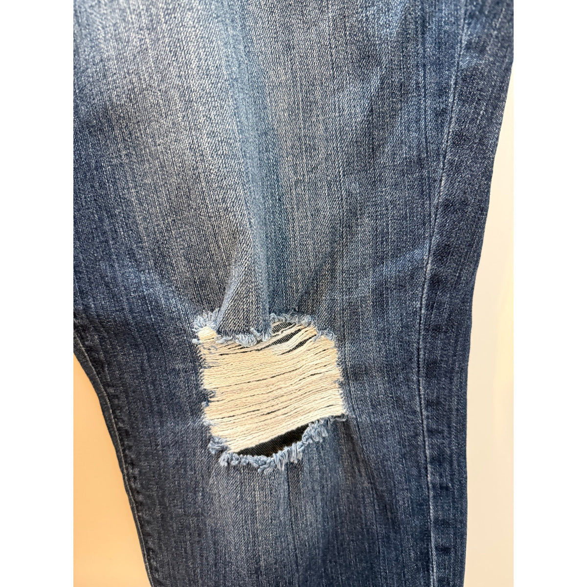 JLo Blue Jean Denim Cuff Pants 5 Pocket Distressed Women’s Size 18W