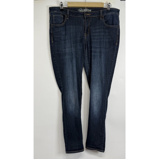 OLD NAVY ROCK STAR Women’s Size 16 Pockets Skinny Jeans Dark Wash