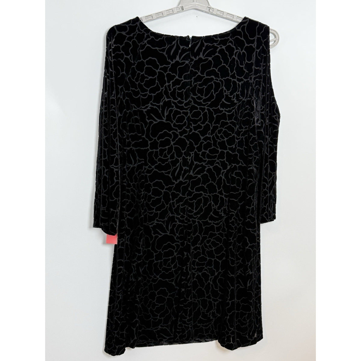 Adrianna Papell 18W NWT Dress Black Velvet Burnout Cold Shoulder Shift Lined⁠