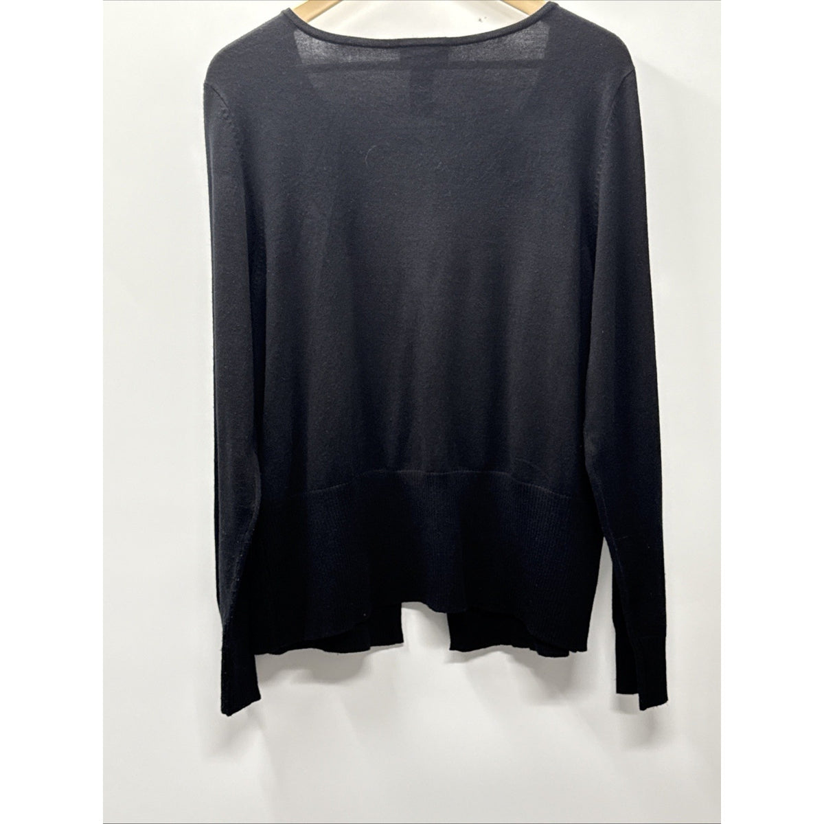 Lane Bryant Women's 14/16 Embellished Front Closure Black Sweater