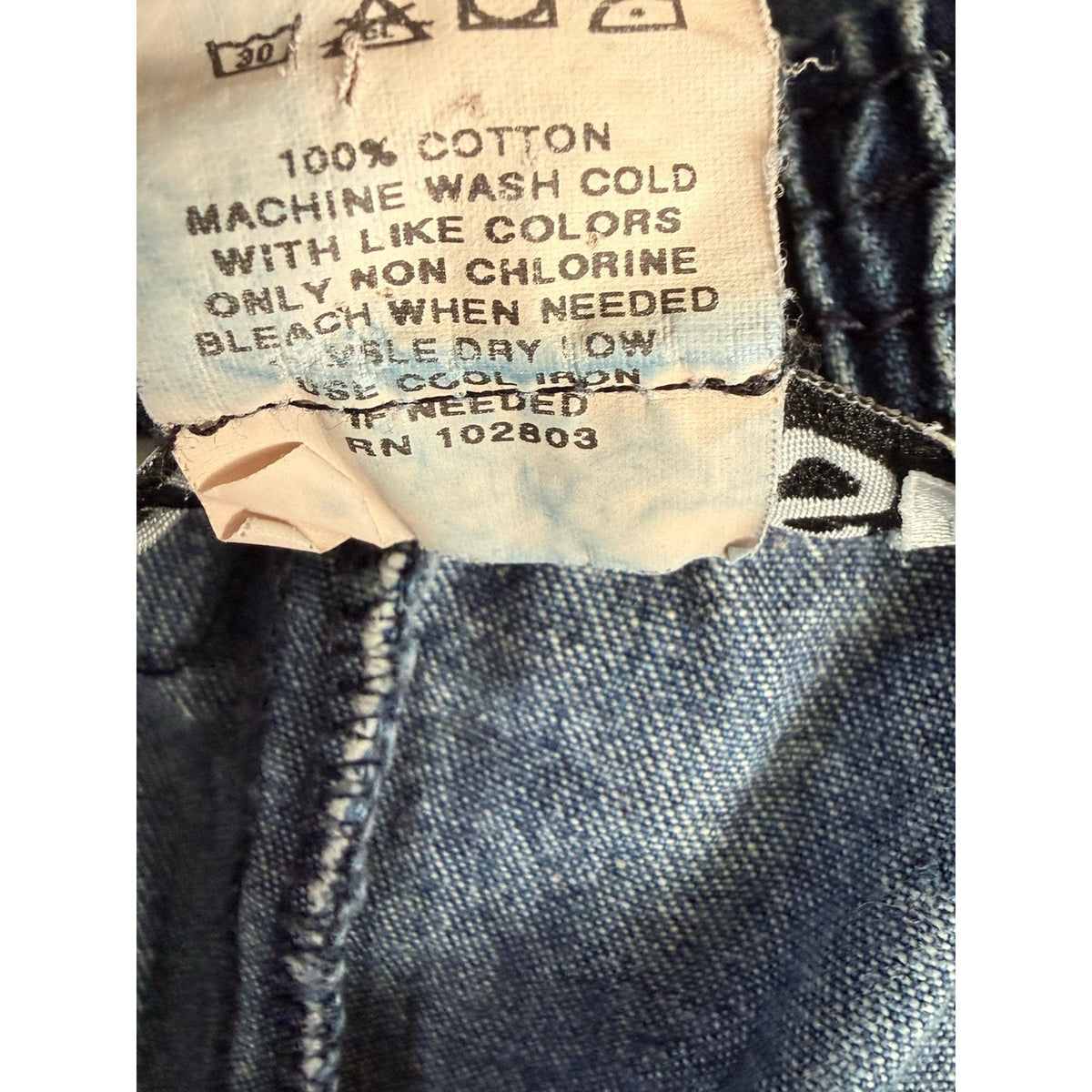 Briggs Women 24W Pull On Denim Jeans Blue Elastic Waist Cotton Capris