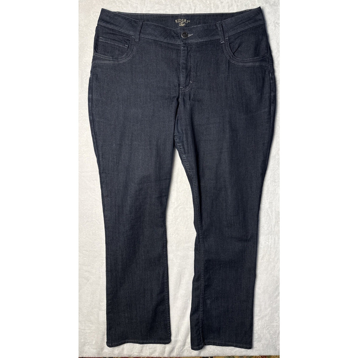 Lee Denim Jeans Women’s Size 16W Midrise Bootcut Blue 5 pocket Stretch casual