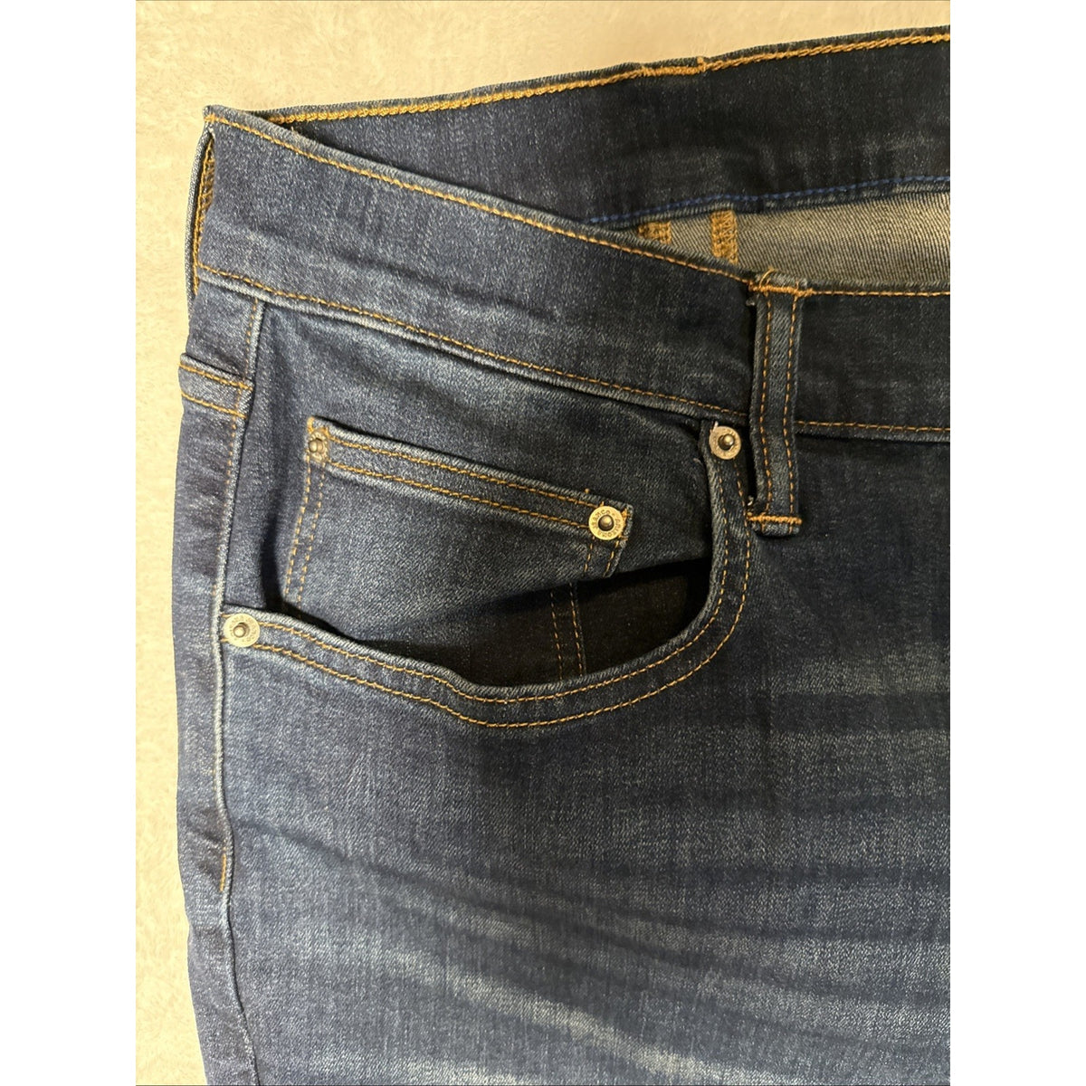 Arizona Jeans Co. Mens 44X30 Athletic Taper Blue 5 Pocket Denim Pants