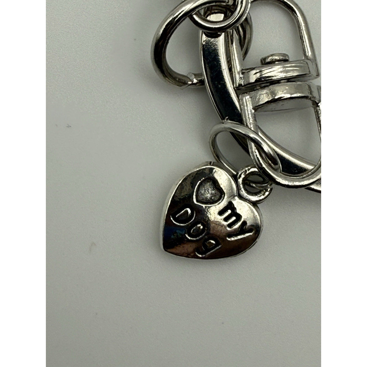Emerald Forest Paw Dog Keychain Purse Charm Glitter Paw Print Bone Gift