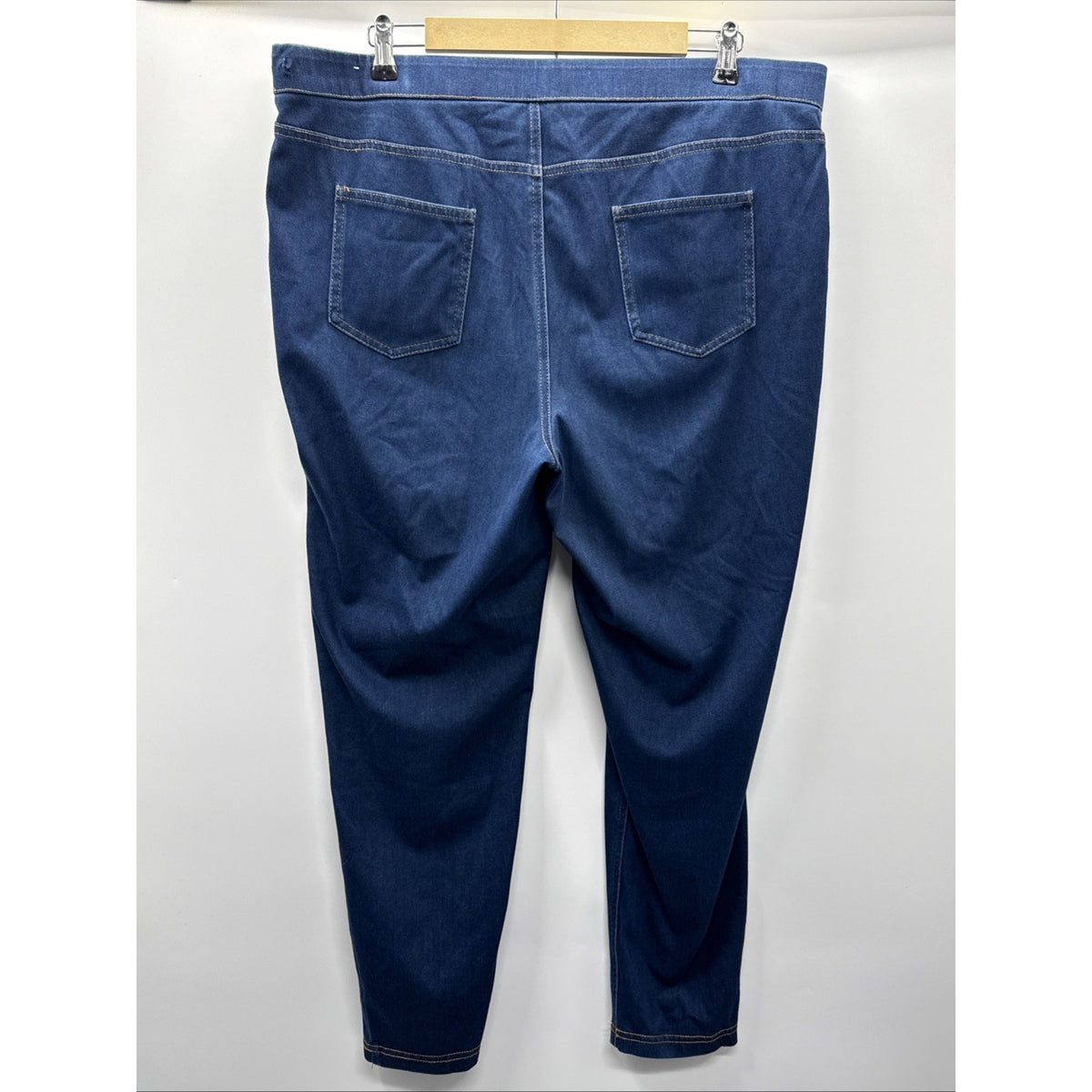 Zac & Rachel Women 2X Pull On Stretch Denim Jeans Dark Wash Plus Size