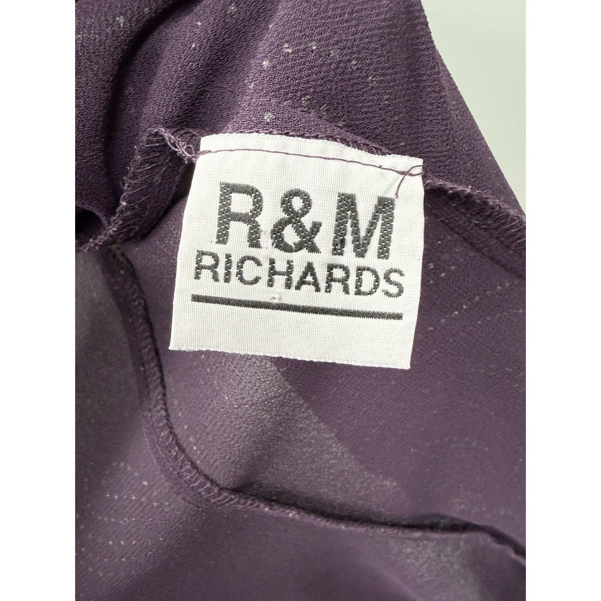 R&M Richards Size 12 Purple Sheer Beaded Glitter Open Front Jacket USA