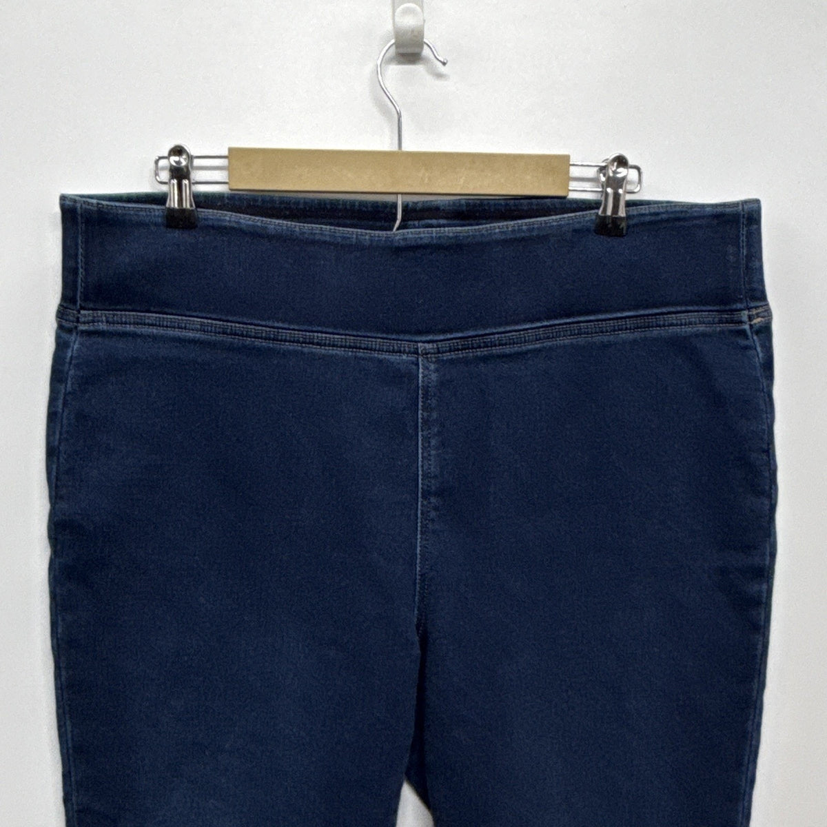 Dana Buchman Women XL Pull On Stretch Skinny Jeans Dark Wash Blue High Rise