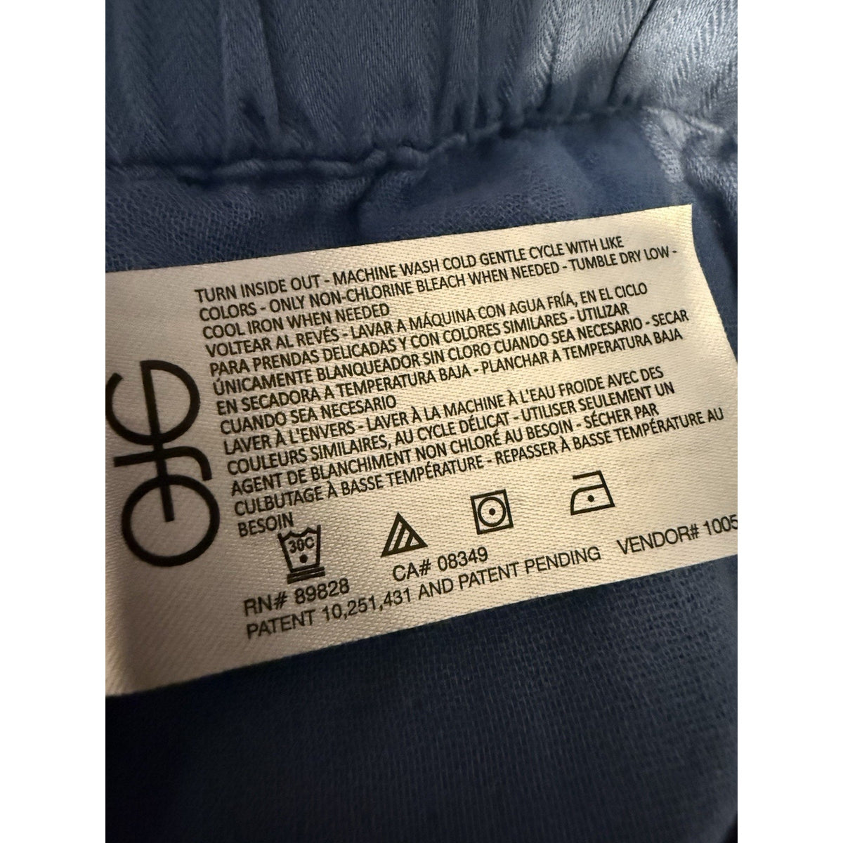 Gloria Vanderbilt Womens 3X Blue 100% Cotton Pull On Capri Crop Pants Pockets