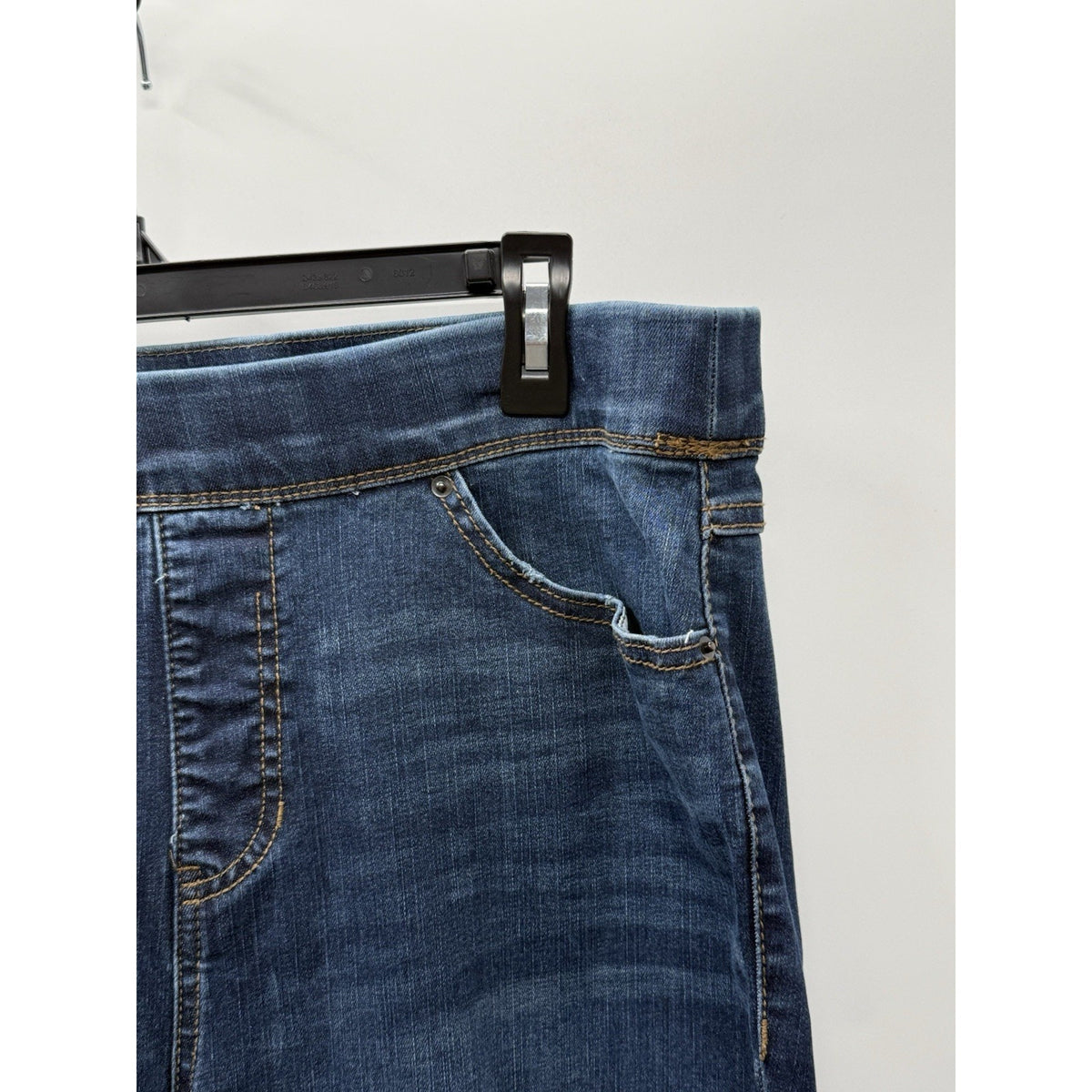 Terra & Sky Women’s Straight Leg Jeans 14W 0X Blue Stretch Denim Plus Size