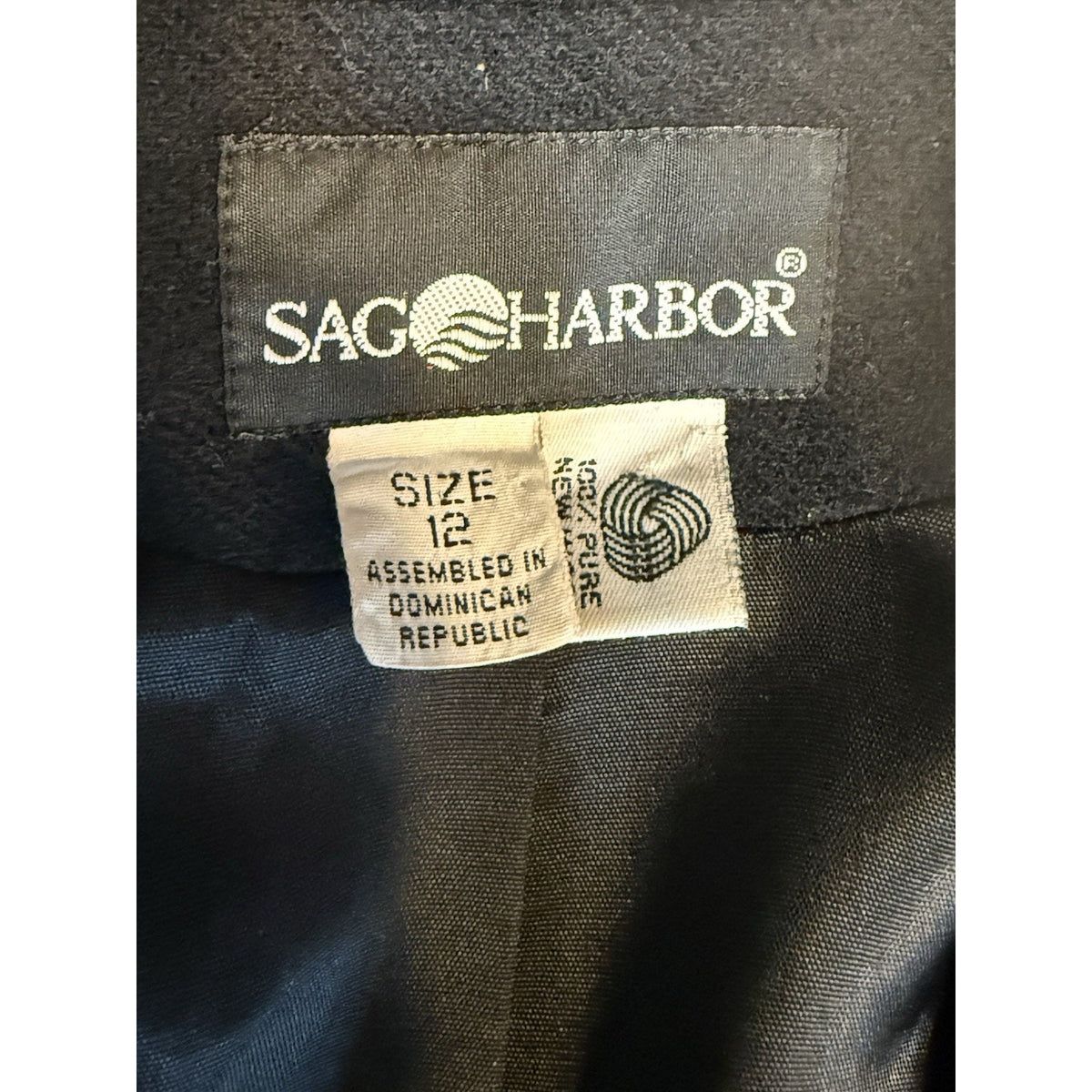 Sag Harbor Black Blazer Jacket Gold Button Classic Tailored Women’s 12
