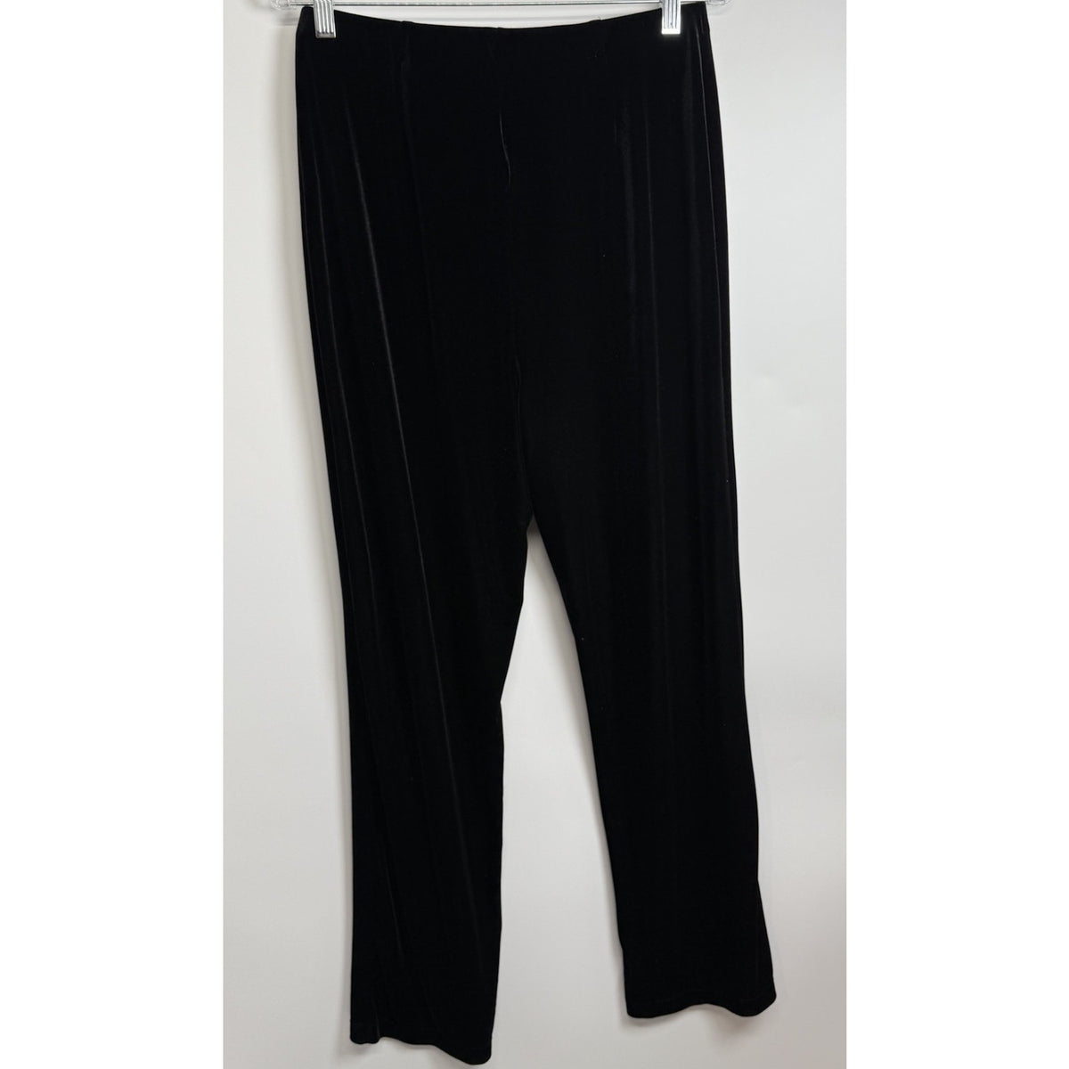 Worthington Pants Large Tall Black Wide Leg High Rise Velvet Stretch Pull On