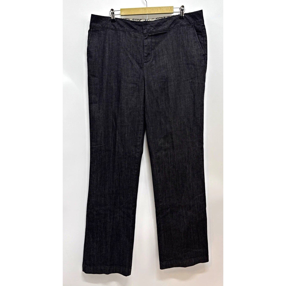 D&Co. Denim + Company Women’s Charcoal Straight High Rise Stretch Jeans 18WT
