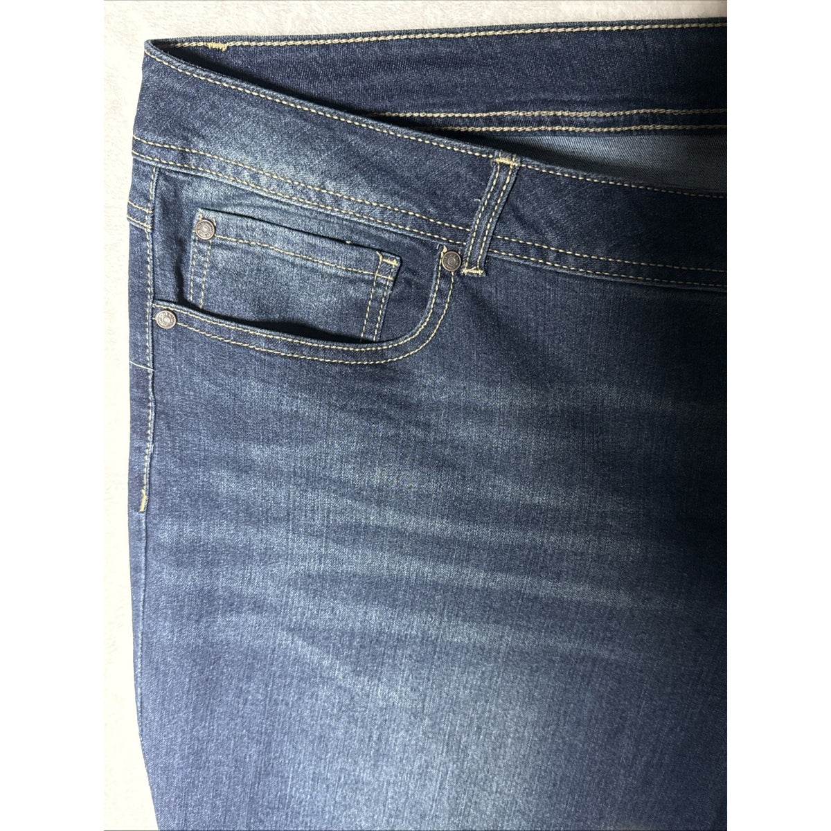 Cato Jeans Women Plus Size 24W Curvy Dk Wash 5 Pocket Straight Leg