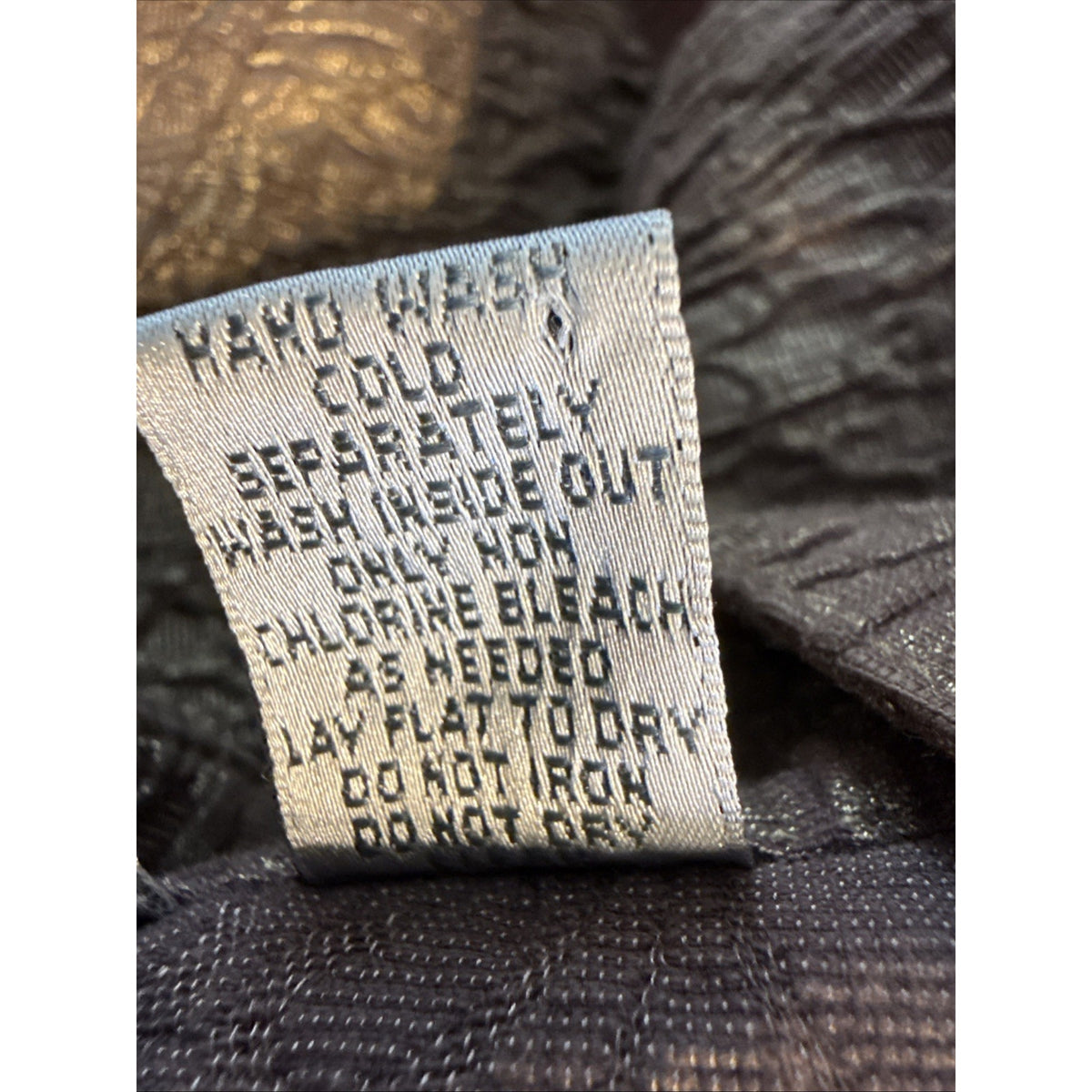 Chico's 2 Women's Metallic Gold Bronze Crinkle Texture Full Zip Jacket Coat Top