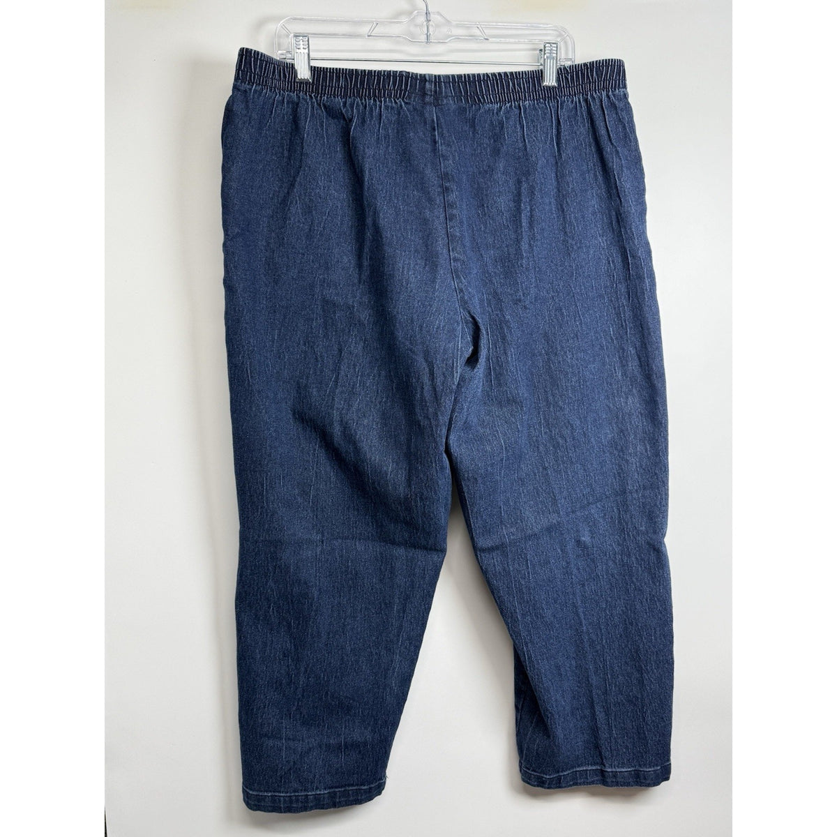 Hasting & Smith Denim Crop Pants Women Sz Large Elastic Waist
