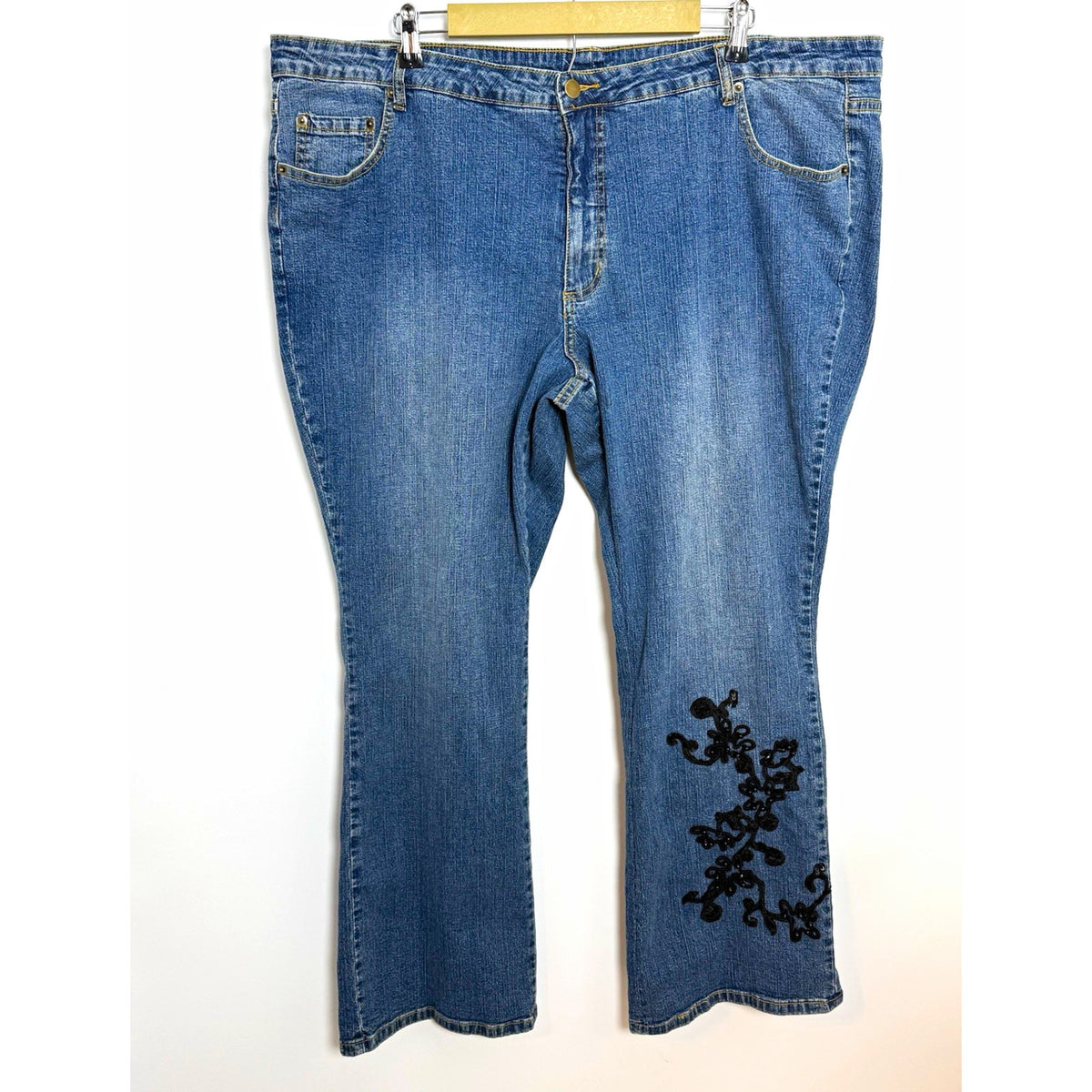 Just My Size Women Size Stretch Denim Bootcut Jeans High Rise Embroidered, 3XL?