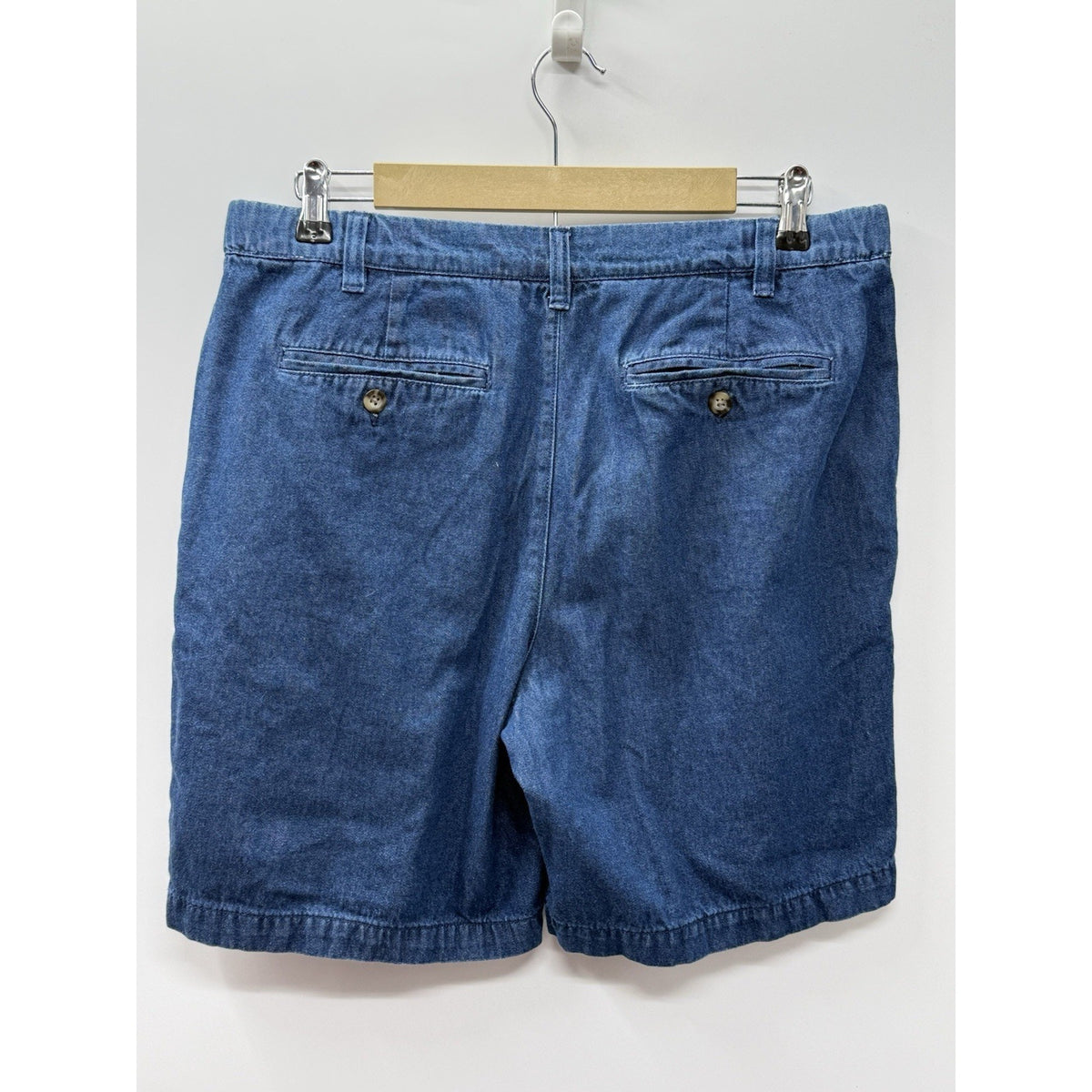 Croft & Barrow Men’s Shorts Size 32 Blue 100% Cotton Comfort Waist Classic Chino