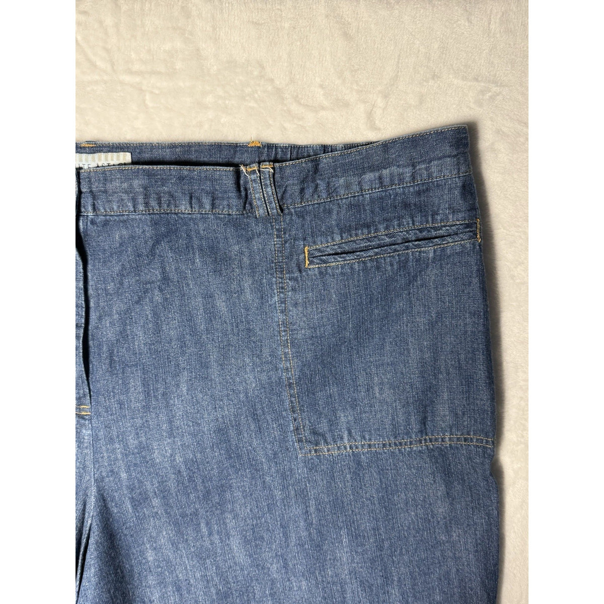 White Stag Capri Crop Jeans Women’s Plus Size 24W Elastic Waist Inset Straight