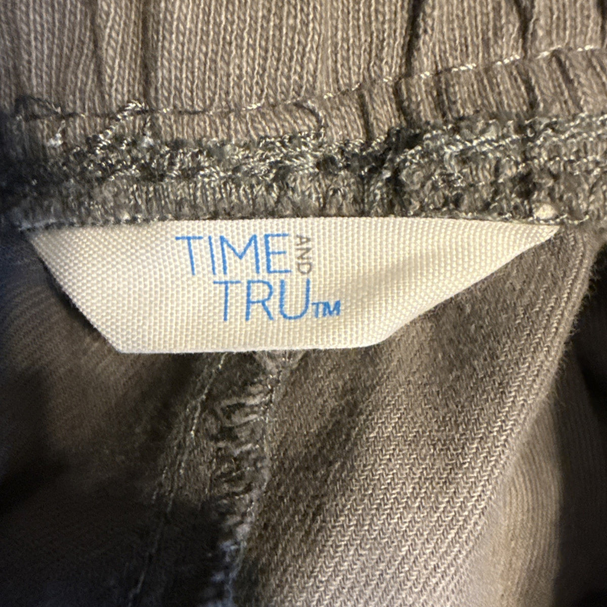 Time And Tru Gray Casual Womens Pants Comfy Cropped Tapered Ankle Jogger Medium