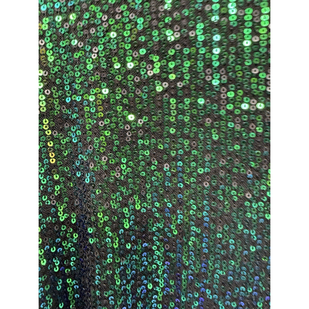 PrettyGuide Green Black Sequin Top Size 10 Dolman Batwing Sleeve Party Holiday