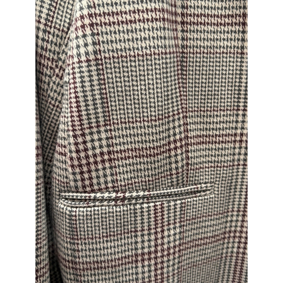 Torrid 3X Plaid Blazer Pink Taupe Houndstooth One Button Career Jacket NWT