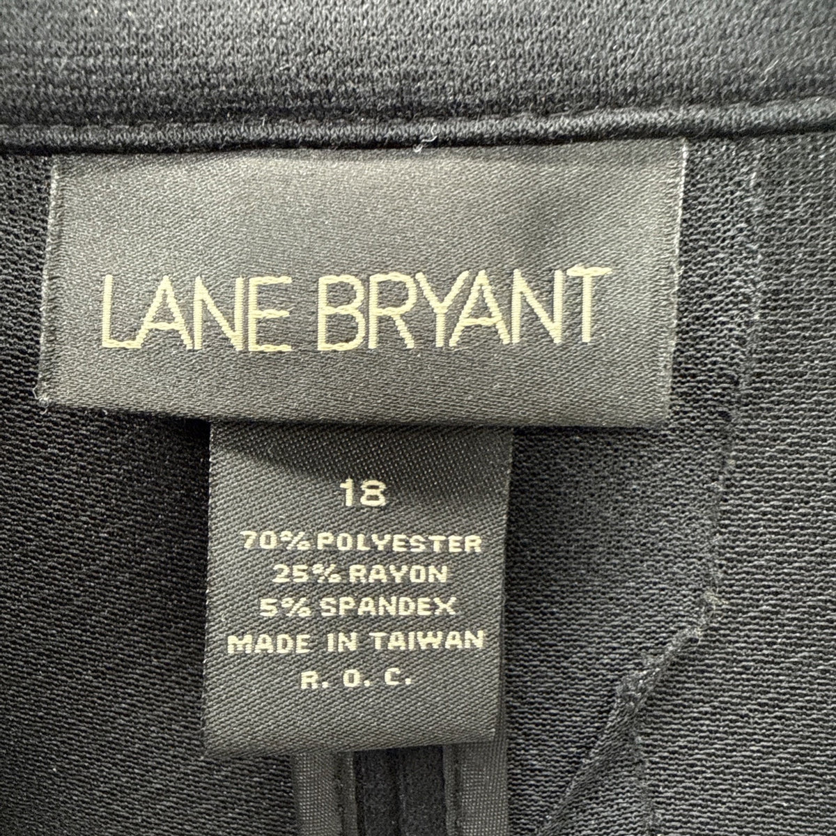 Lane Bryant Blazer Womens 18 Black Three Button Stretch Career Jacket Workwear