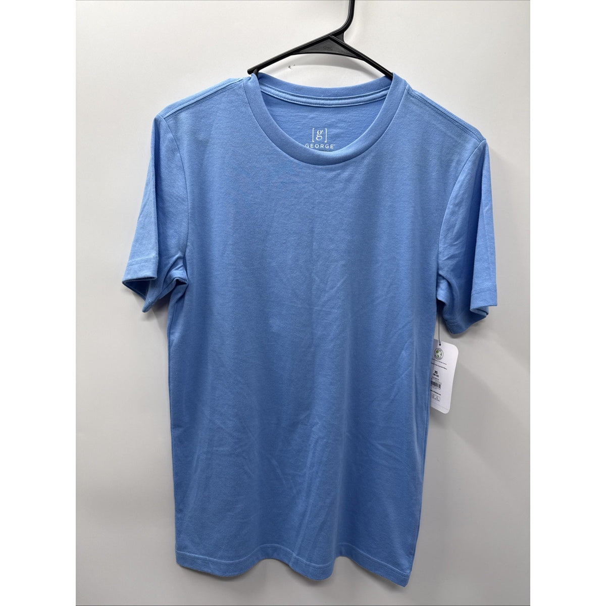George Men's Crew Neck T-Shirt X-Small (30-32) PTP: 17” Length26 Blue NWT