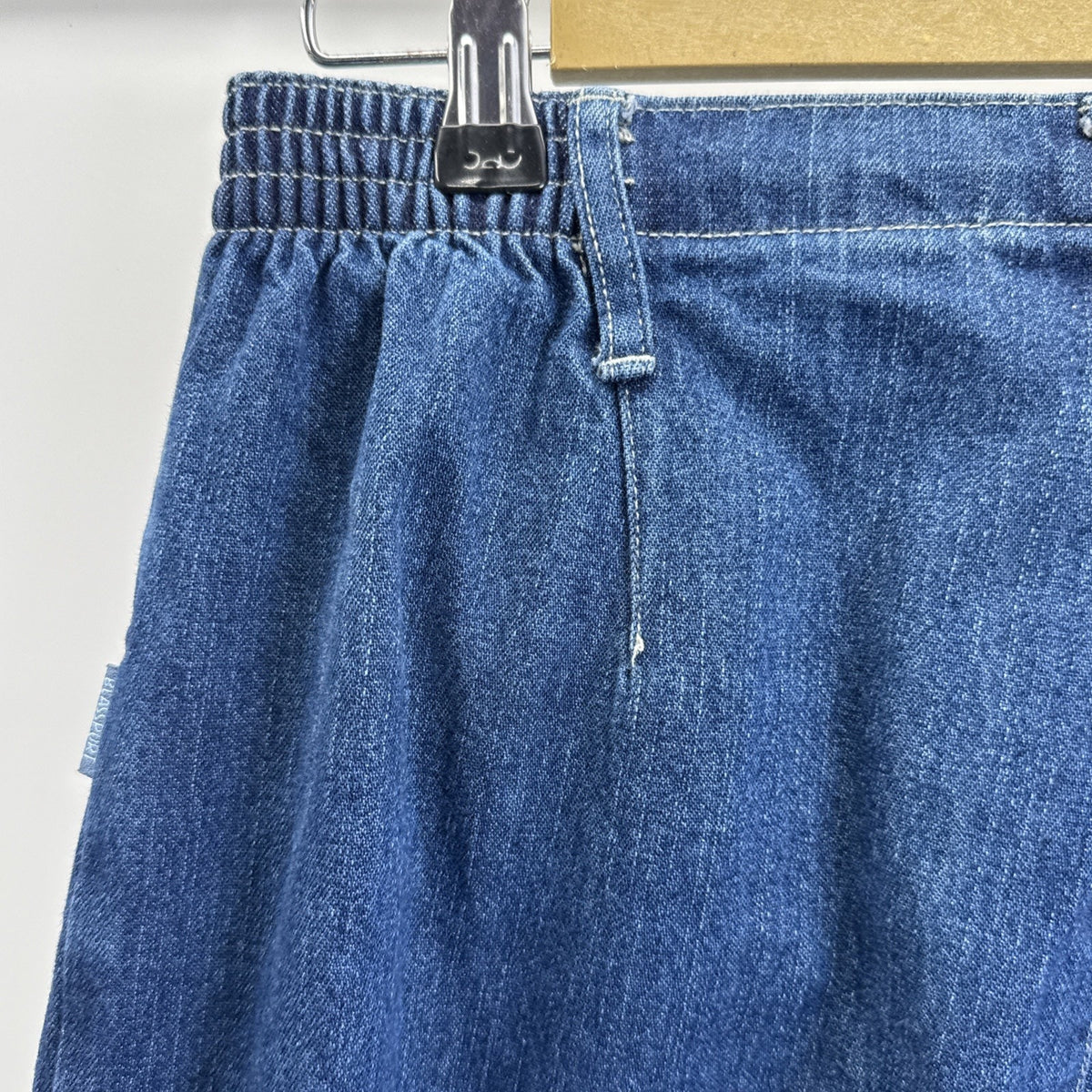Blassport Tapered Jeans Womens 10 Short Blue High Rise Elastic Back 100% Cotton