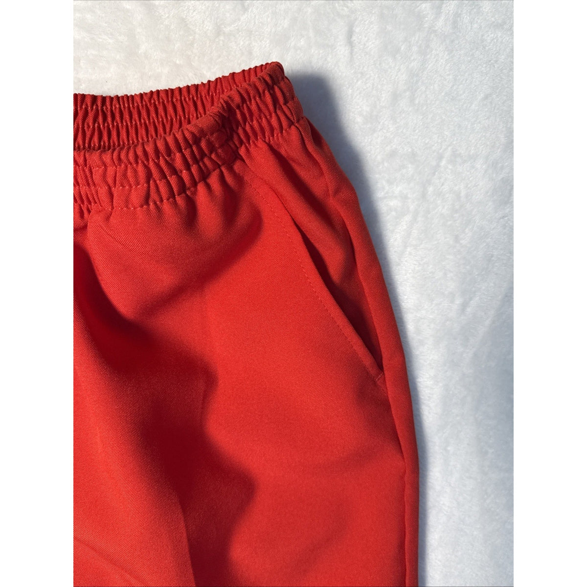 Blair Red Dress Pants Women’s Size 10 Petite Pull On Elastic Waist Pockets