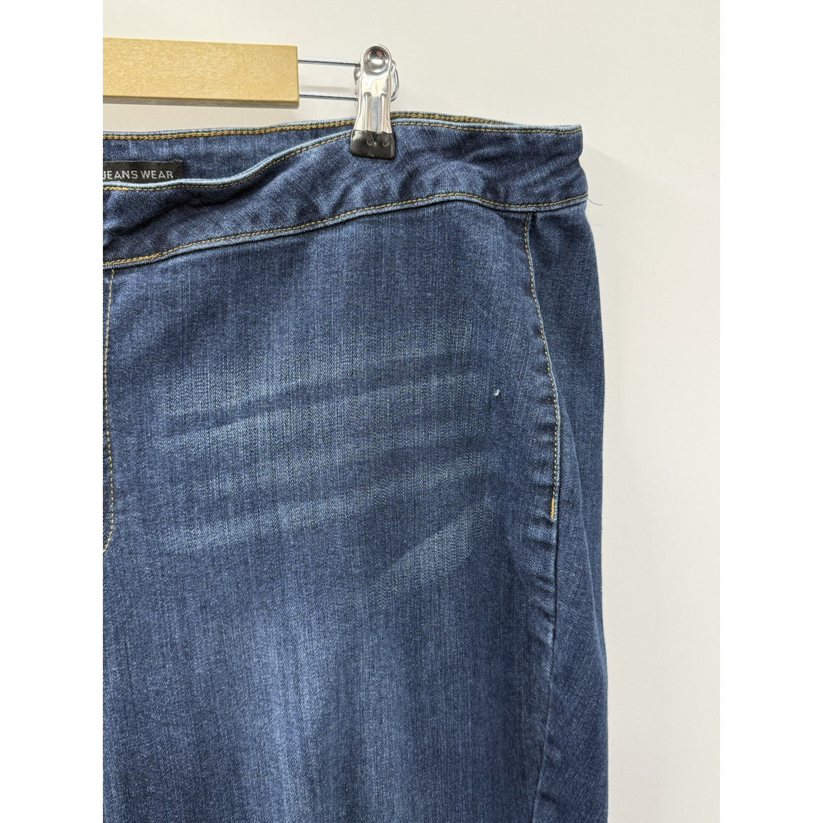 Traffic Jeans High Rise Flare Bell Bottoms Raw Hem Sz 22W Wide Leg Stretch Boho