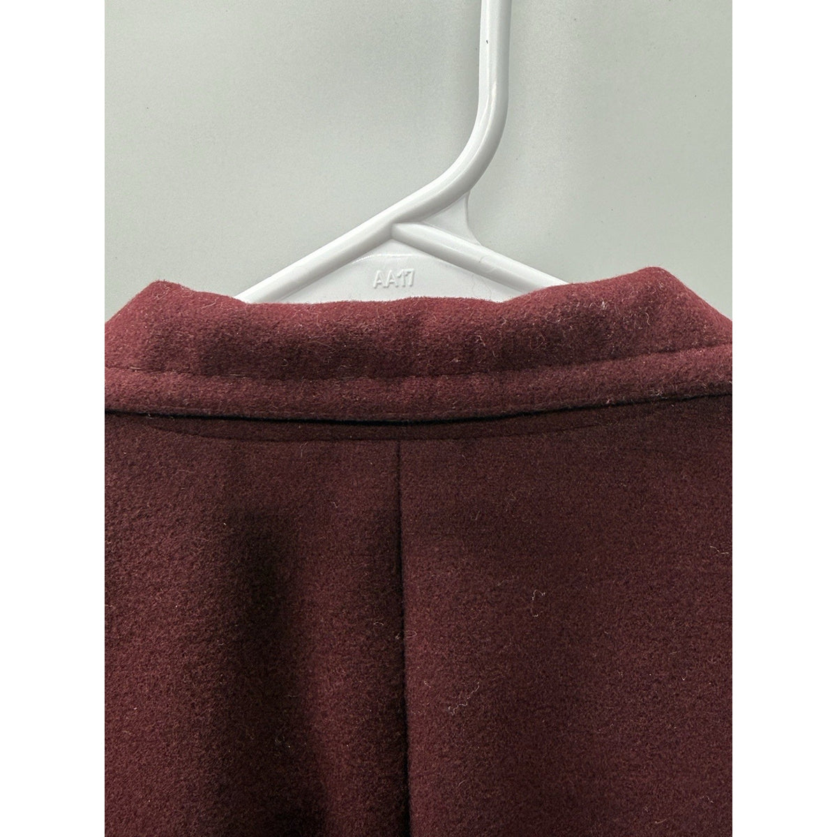 Old Navy Womens L Burgundy Coat Button Front Mock Neck Lined Career Jacket