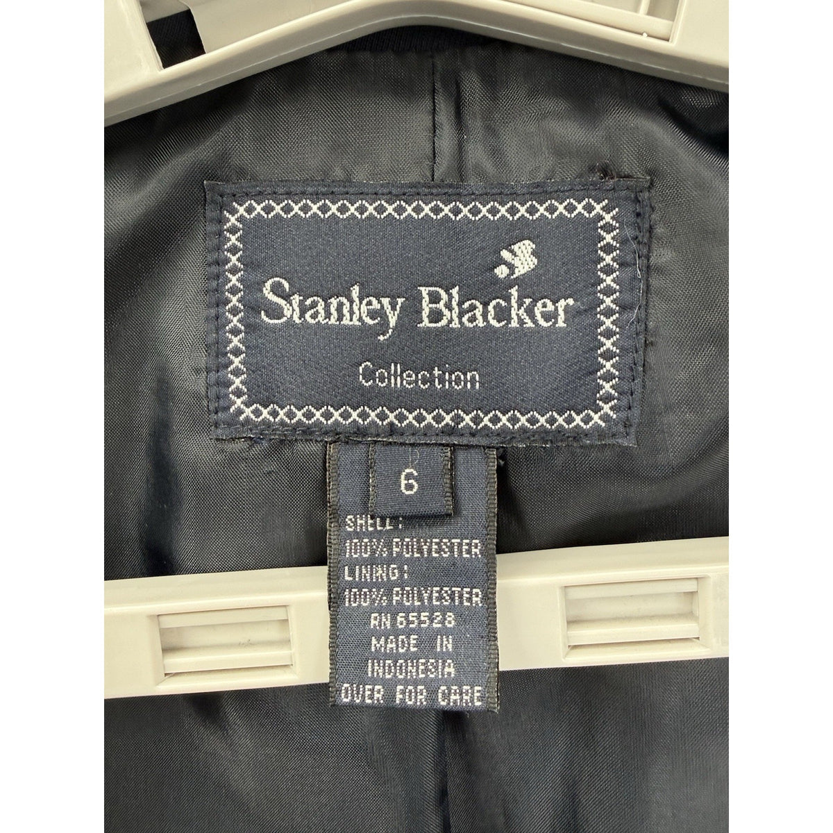 Stanley Blacker Collection Navy Blazer Womens 6 Double Breasted 90s Minimalist