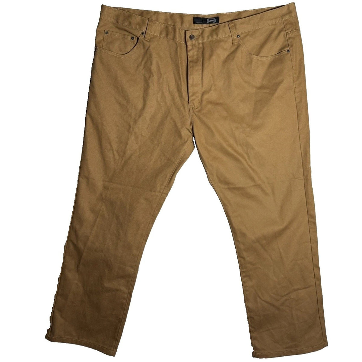 Mens Tan Cotton 5 Pocket Pants Size 50x32 Straight Leg Casual Chino Workwear