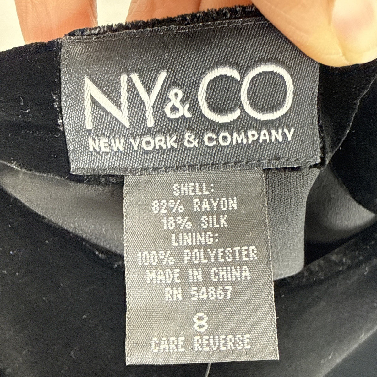 Lerner New York & Co Black Velvet Slip Dress Sz 8 Rayon Silk Side Zip Midi Y2K