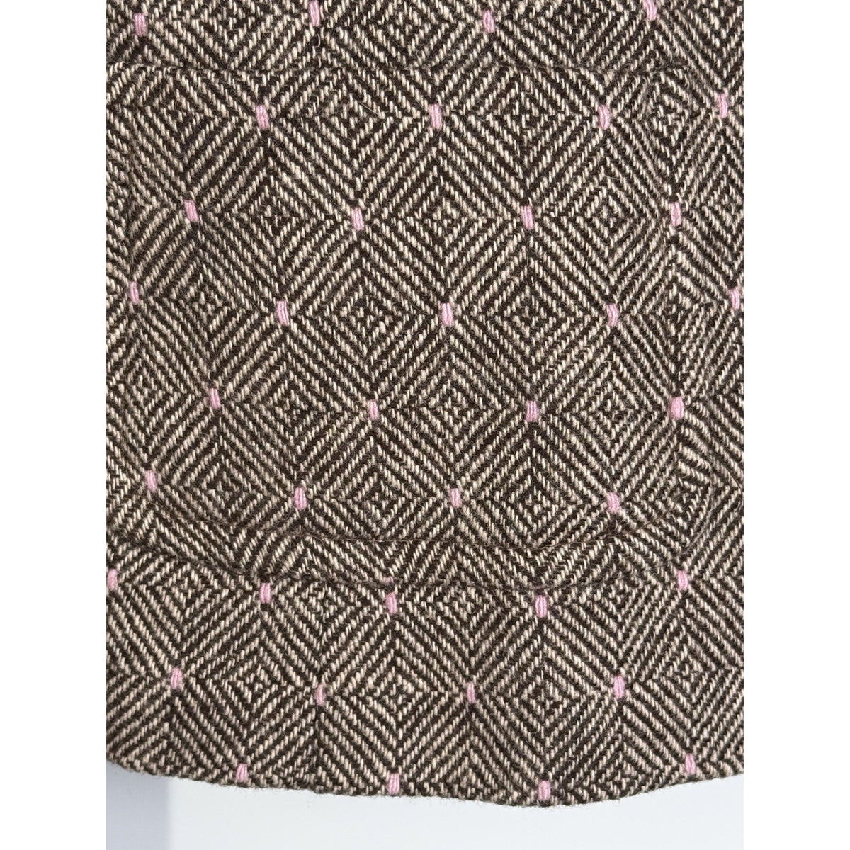 Nipon Boutique Women’s Wool Blend Blazer Jacket Brown Pink Lined Size 18